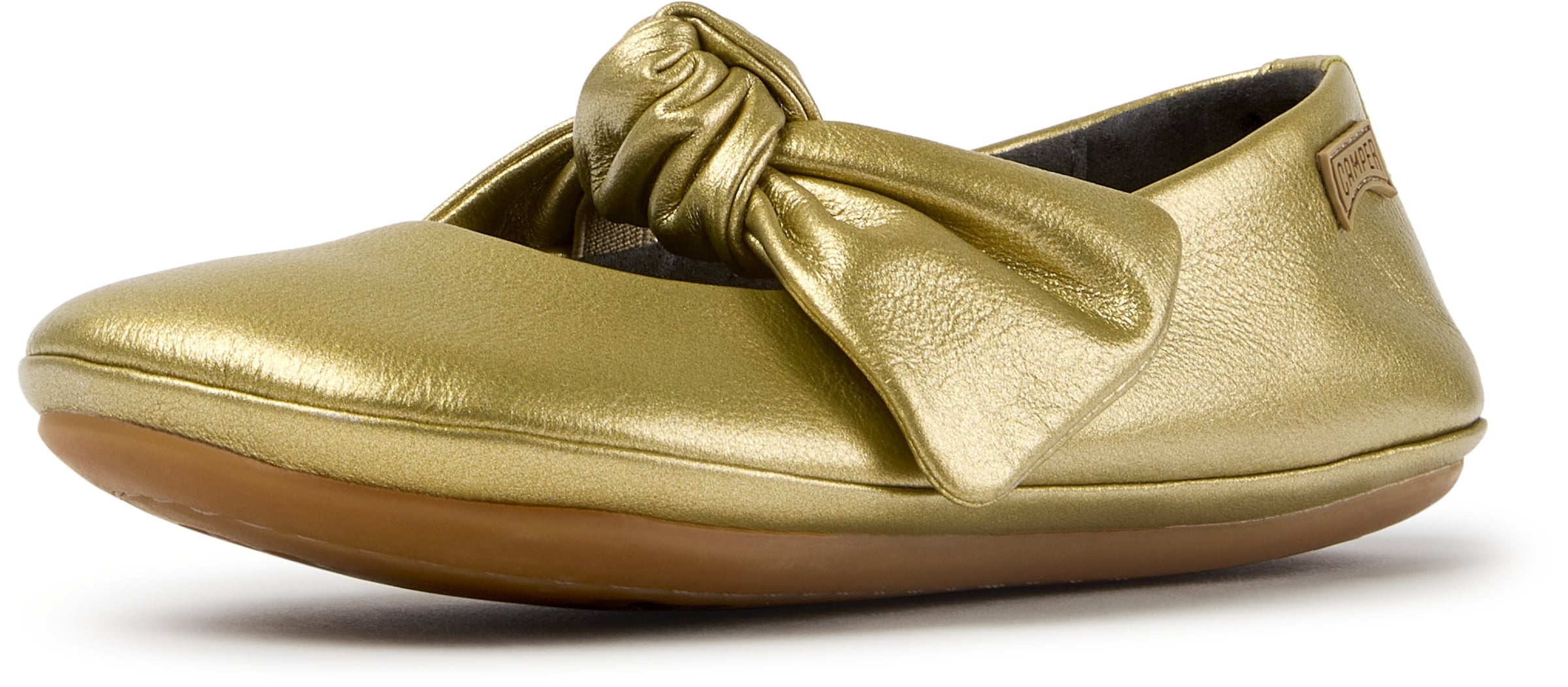 CAMPER Ballerina's 'Right' in Goud: voorkant