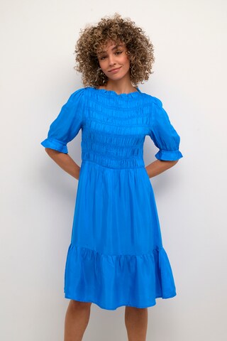 Cream Dress 'Henva' in Blue: front