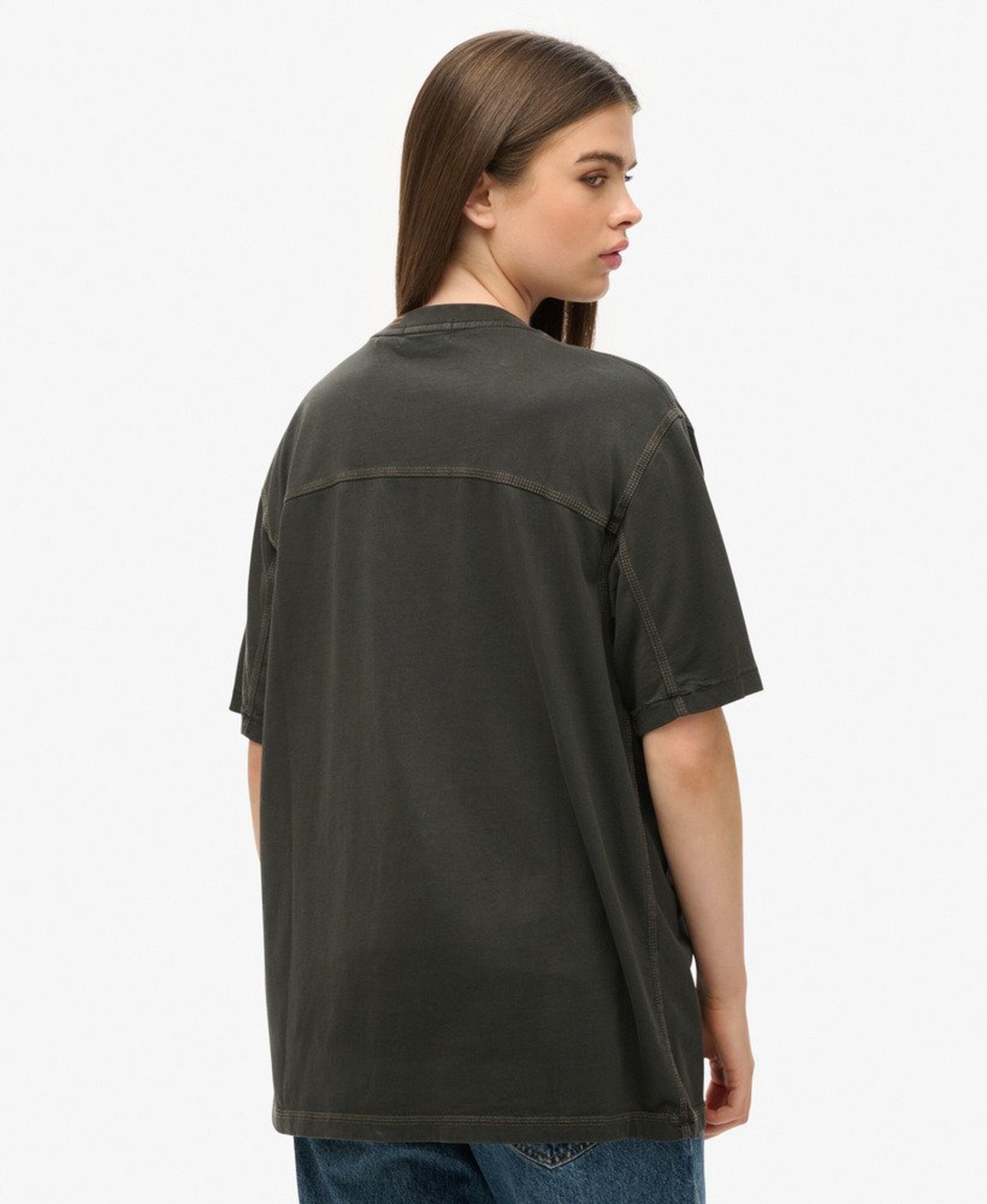 Superdry Oversized shirt in Zwart