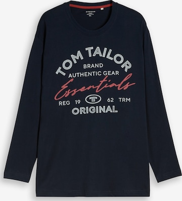 TOM TAILOR Men + Majica | modra barva: sprednja stran