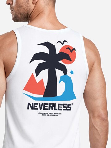 Neverless Shirt 'Beach Palm' in White