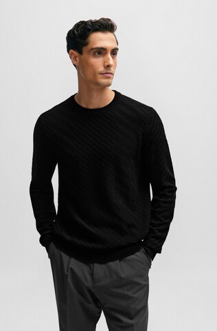BOSS Sweater 'Palwino' in Black: front