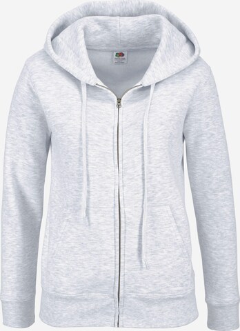 FRUIT OF THE LOOM Zip-Up Hoodie in Grey: front