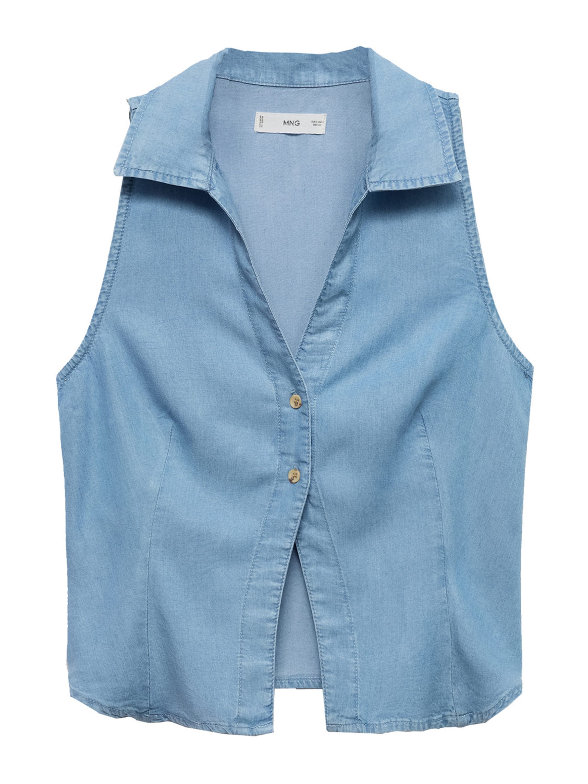 MANGO Блуза 'Bianca' в синьо: отпред