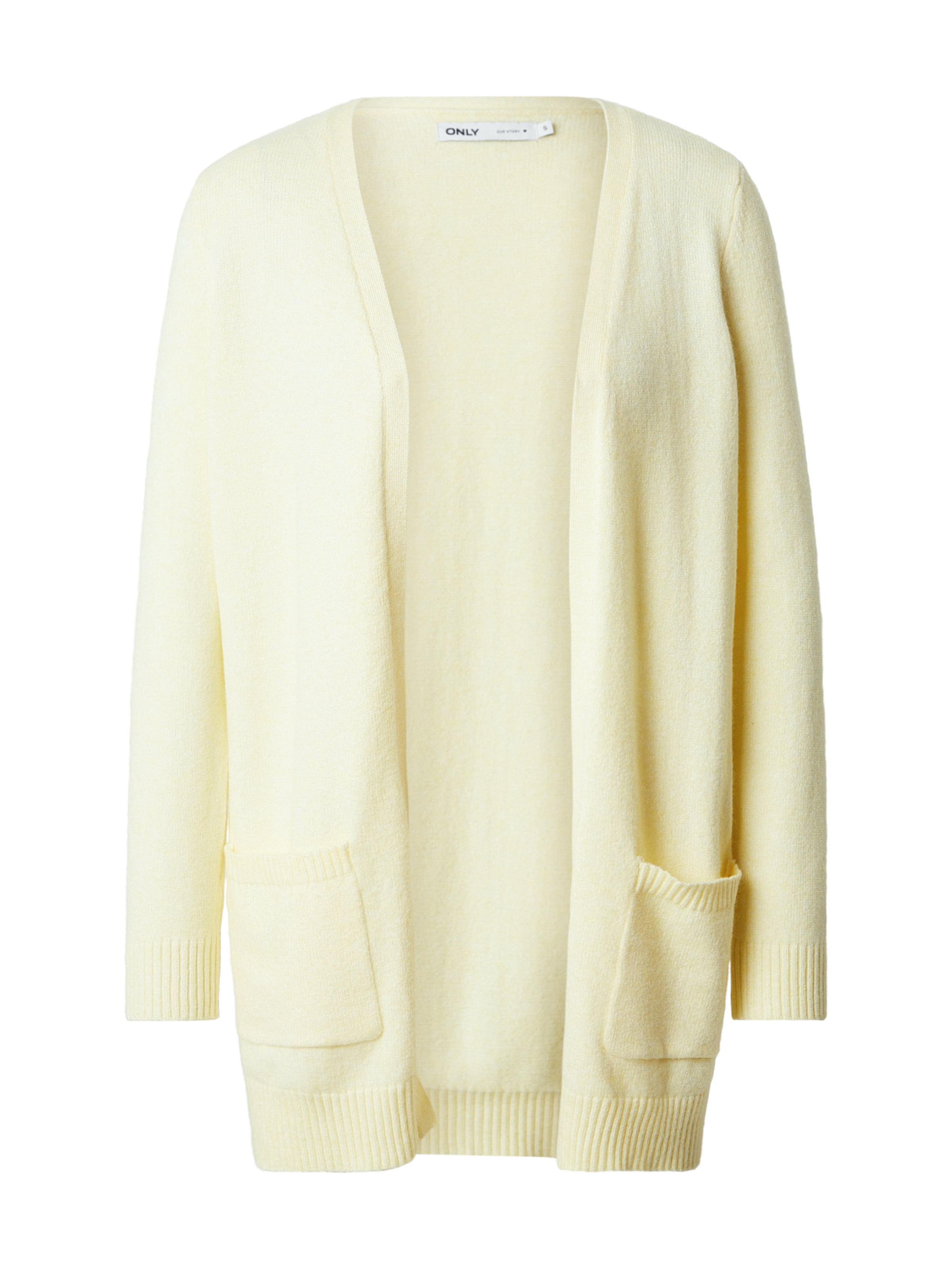 ONLY Gebreid vest 'ONLLESLY' in Geel: voorkant