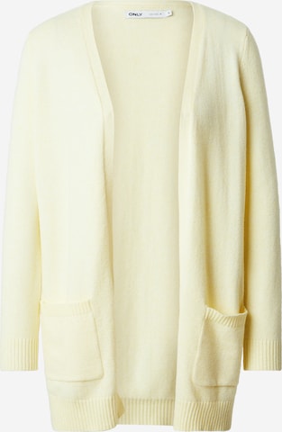 ONLY Gebreid vest 'ONLLESLY' in Geel: voorkant
