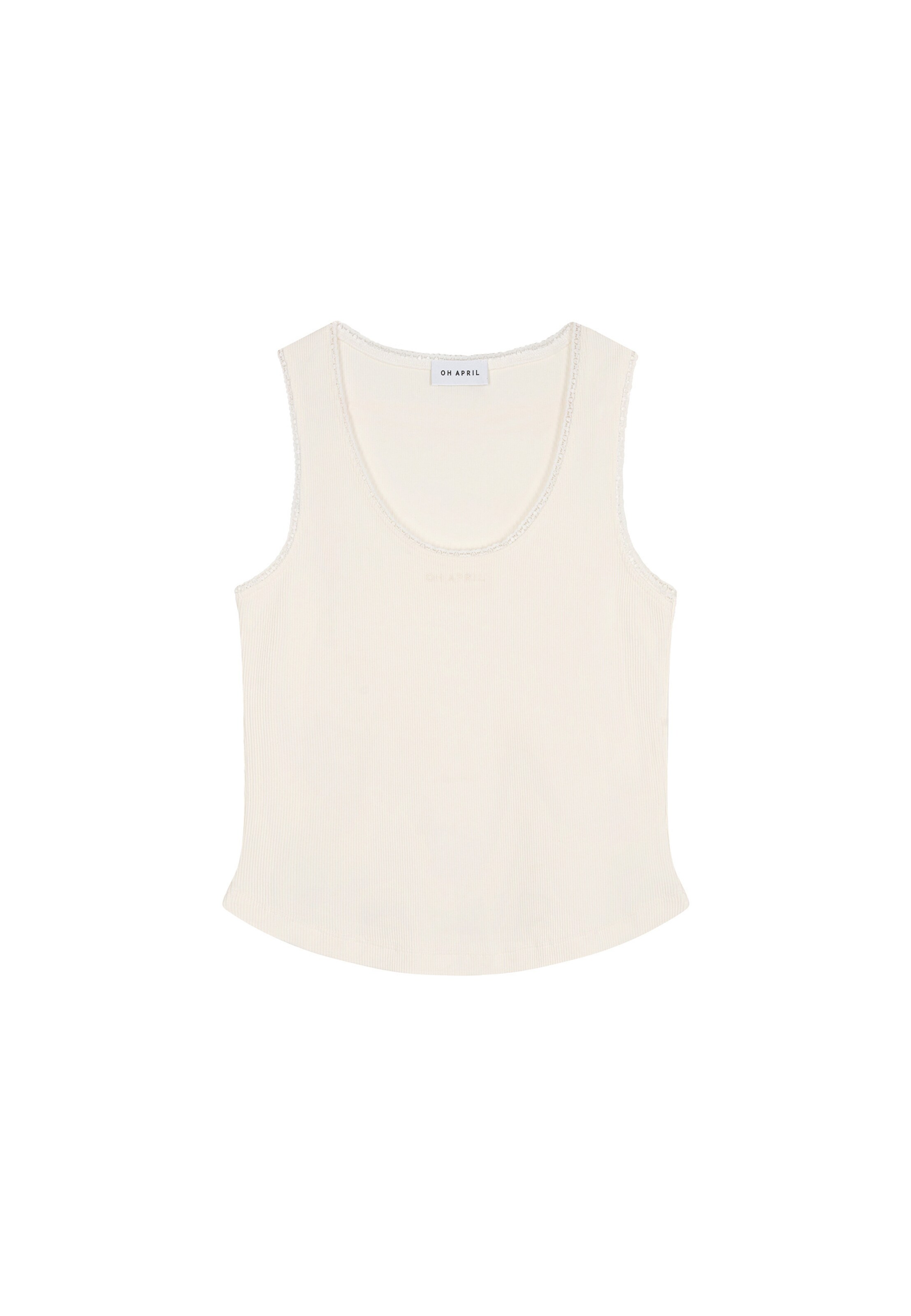 Top 'Jolie' di OH APRIL in bianco: frontale
