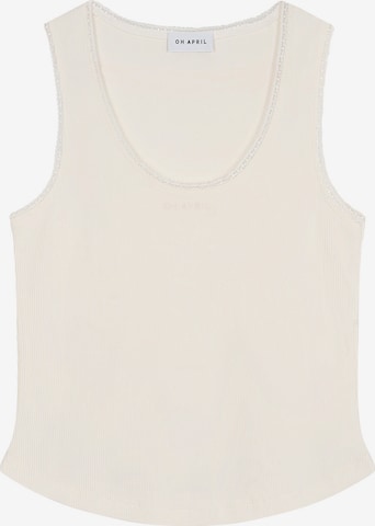 Top 'Jolie' di OH APRIL in bianco: frontale