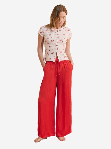 Pantalon de pyjama 'Cheeta' ETAM en rouge