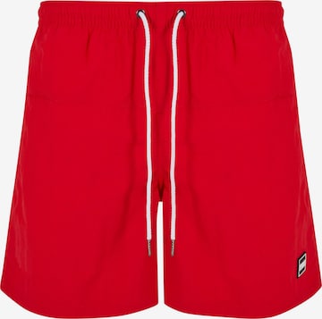 Urban Classics Plavecké šortky – červená: přední strana