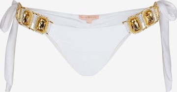 Moda Minx Bikini Bottoms in White: front