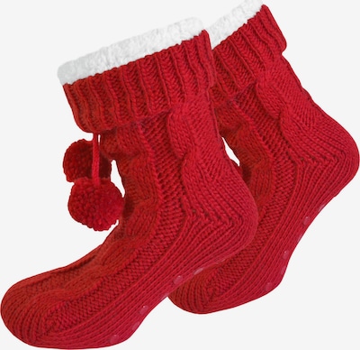 normani Socken in rot / weiß, Produktansicht