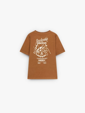 T-Shirt 'Pizza' Scalpers en marron
