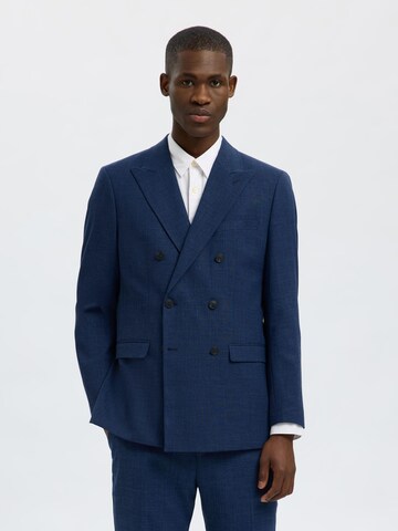 Coupe slim Veste de costume SELECTED en bleu : devant