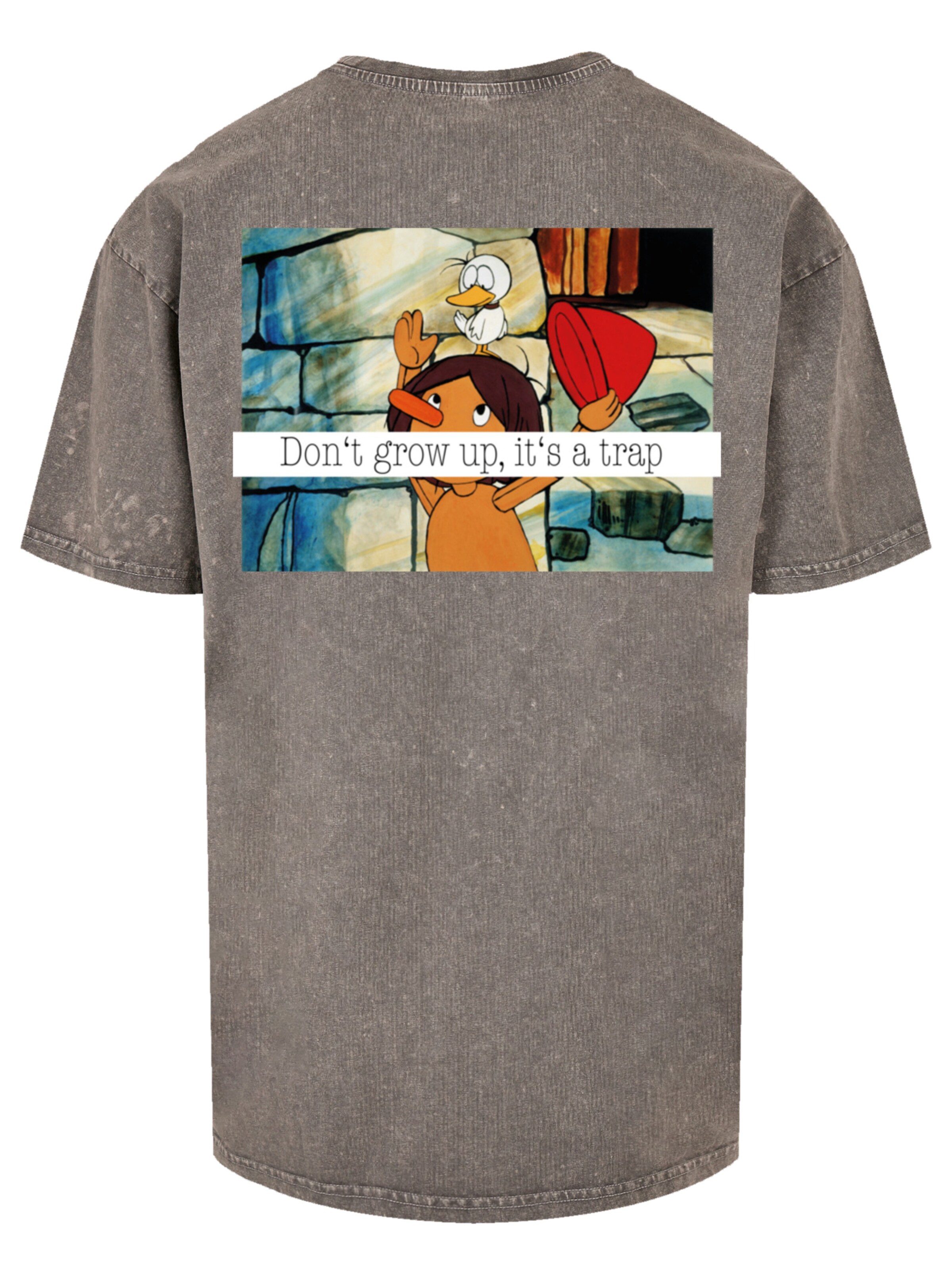 F4NT4STIC Shirt 'Heroes of Childhood Pinocchio' in Grijs
