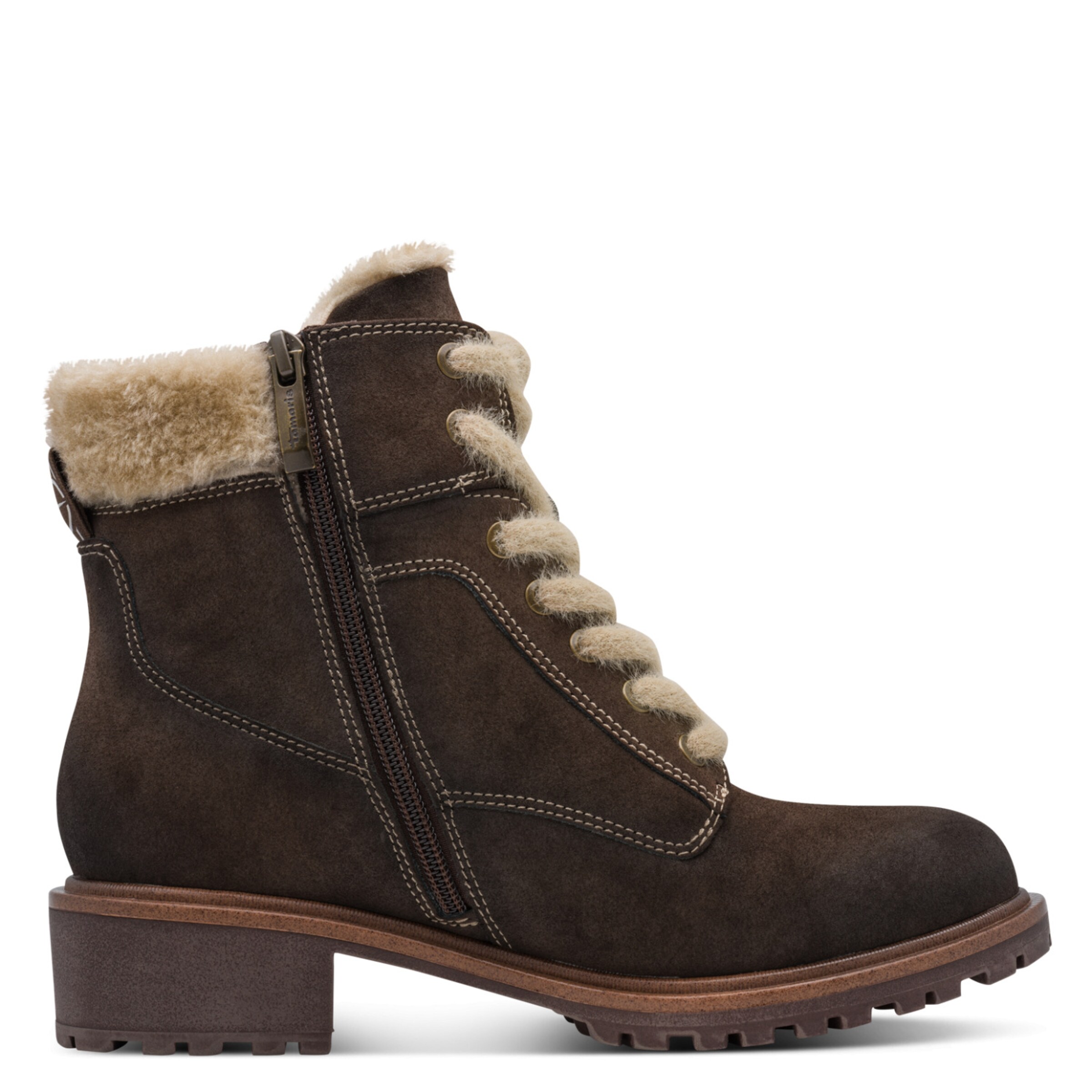 Bottines à lacets Tamaris en marron