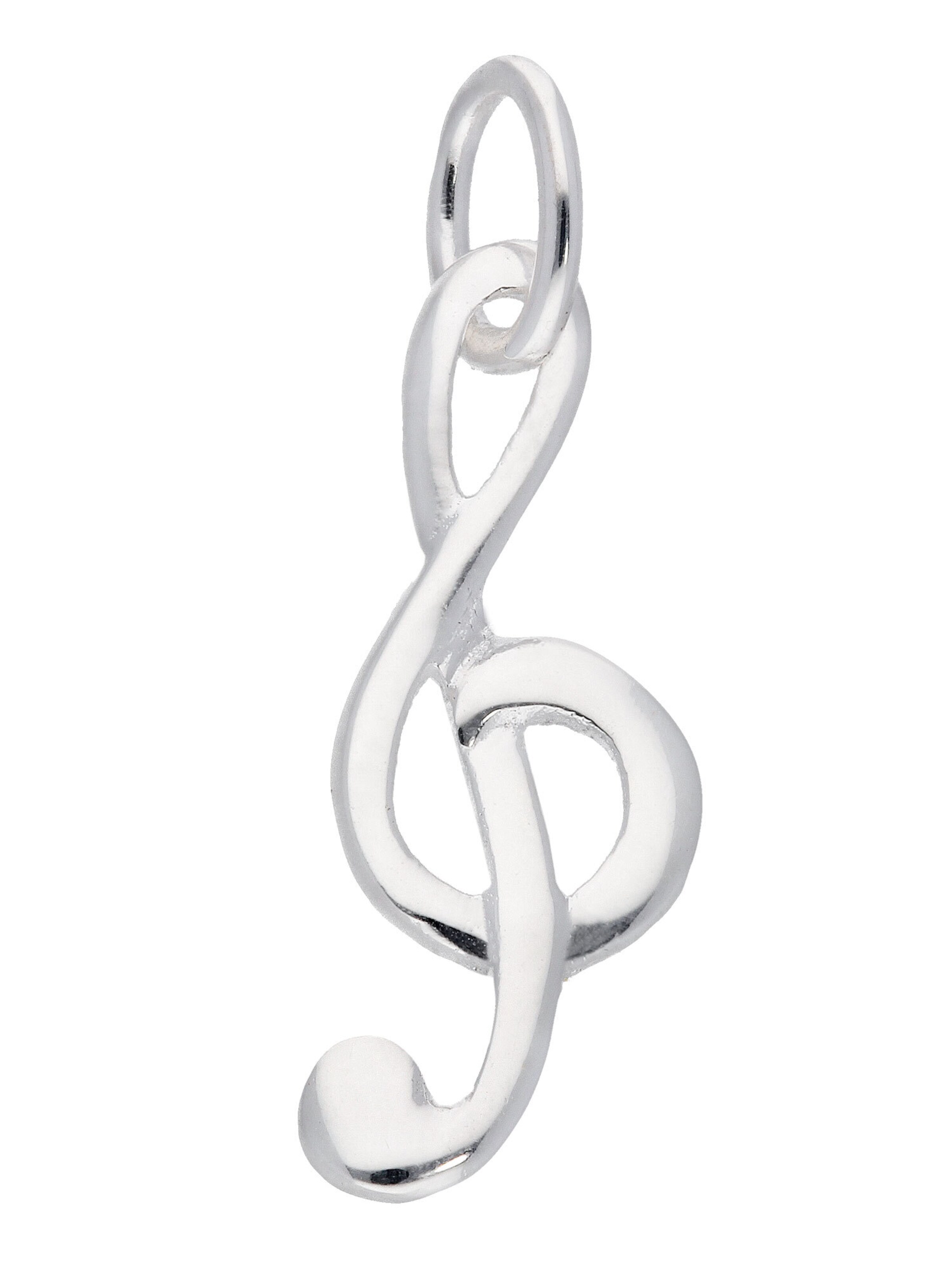 Adelia´s Anhänger "Notenschlüssel" in Silber: Vorderseite