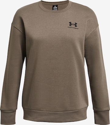 UNDER ARMOUR Sportief sweatshirt 'Essential' in Bruin: voorkant