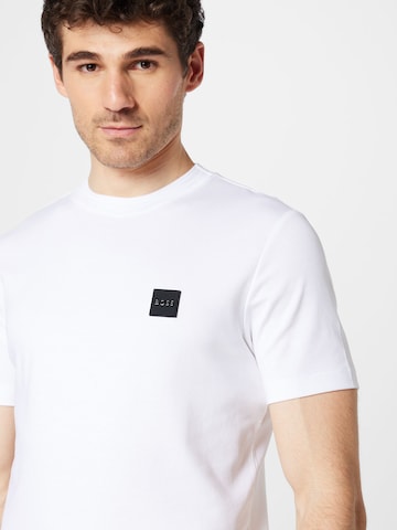 T-Shirt 'Tiburt' BOSS Black en blanc