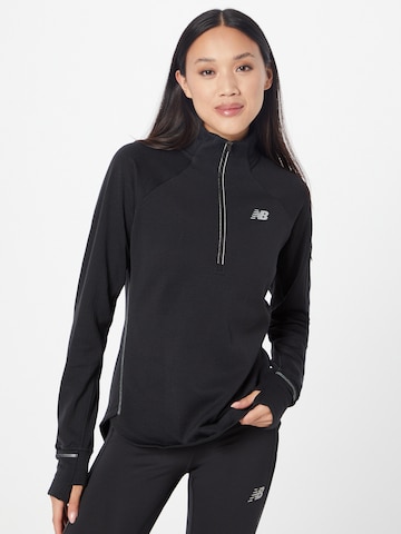 new balance Athletic Sweater 'Heat Grid' in Black: front