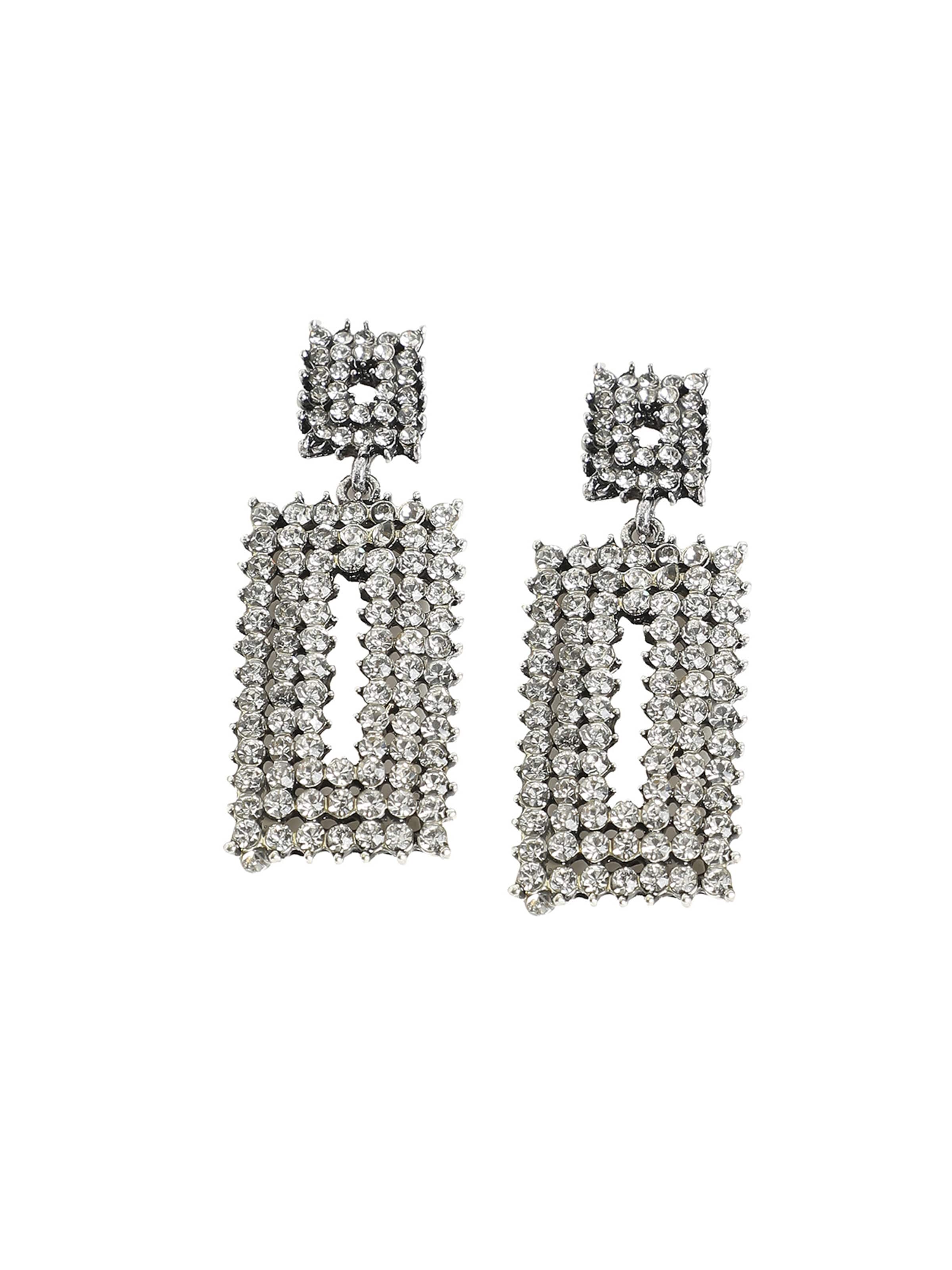 SOHI Náušnice 'Sheelu' - Strieborná: predná strana