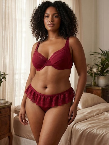 Trendyol Curve - Bustier Conjuntos de ropa interior en rojo: frente
