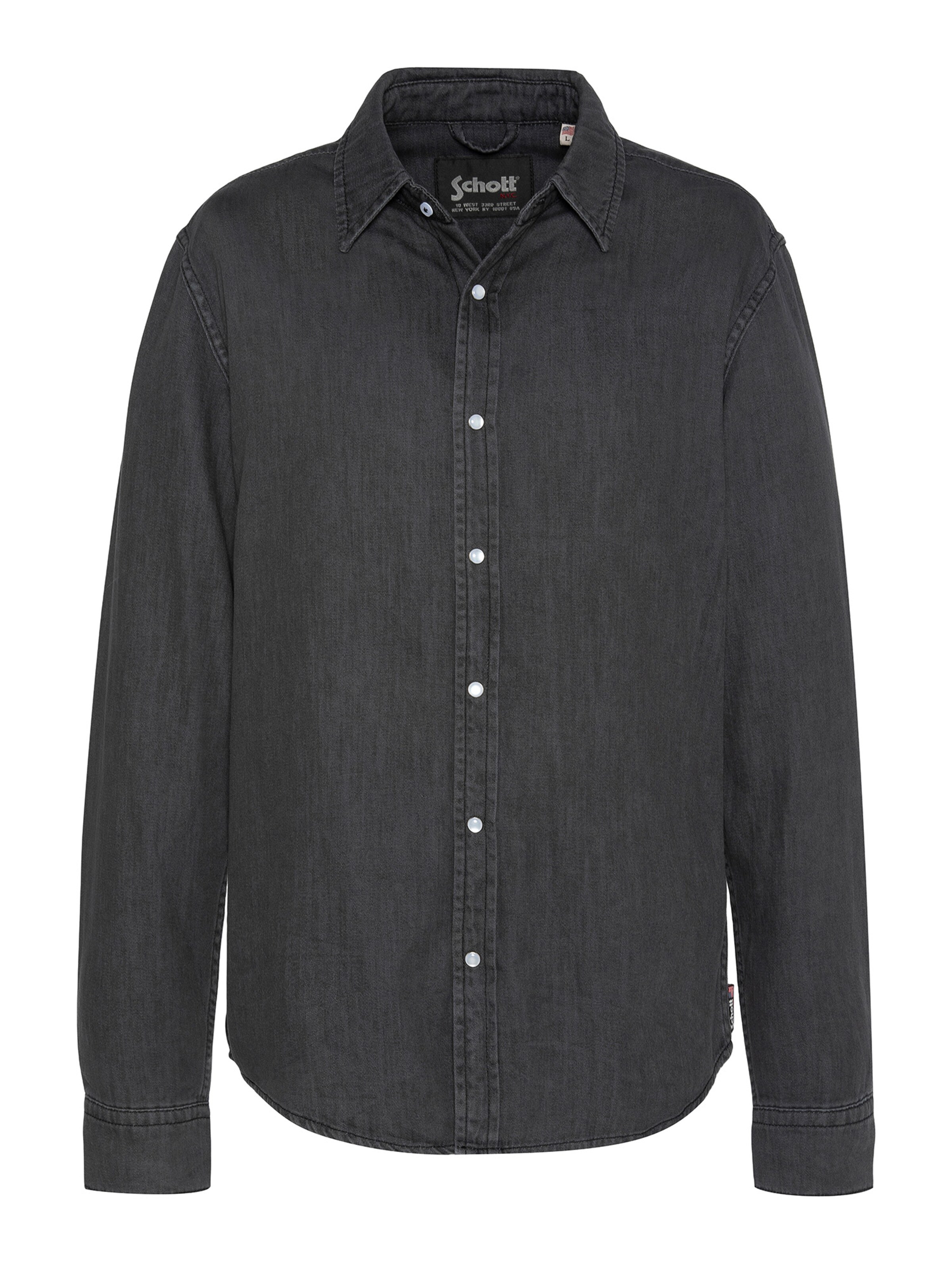 Schott NYC Shirt‌‌‌‌‌ in Grau: Vorderseite