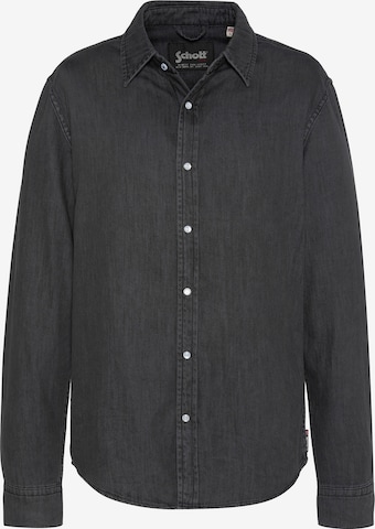 Schott NYC Shirt in Grau: Vorderseite