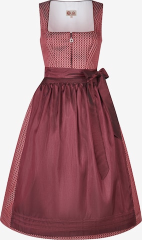 SPIETH & WENSKY Dirndl "FCB Kristin" Midi 75cm in Rot: Vorderseite