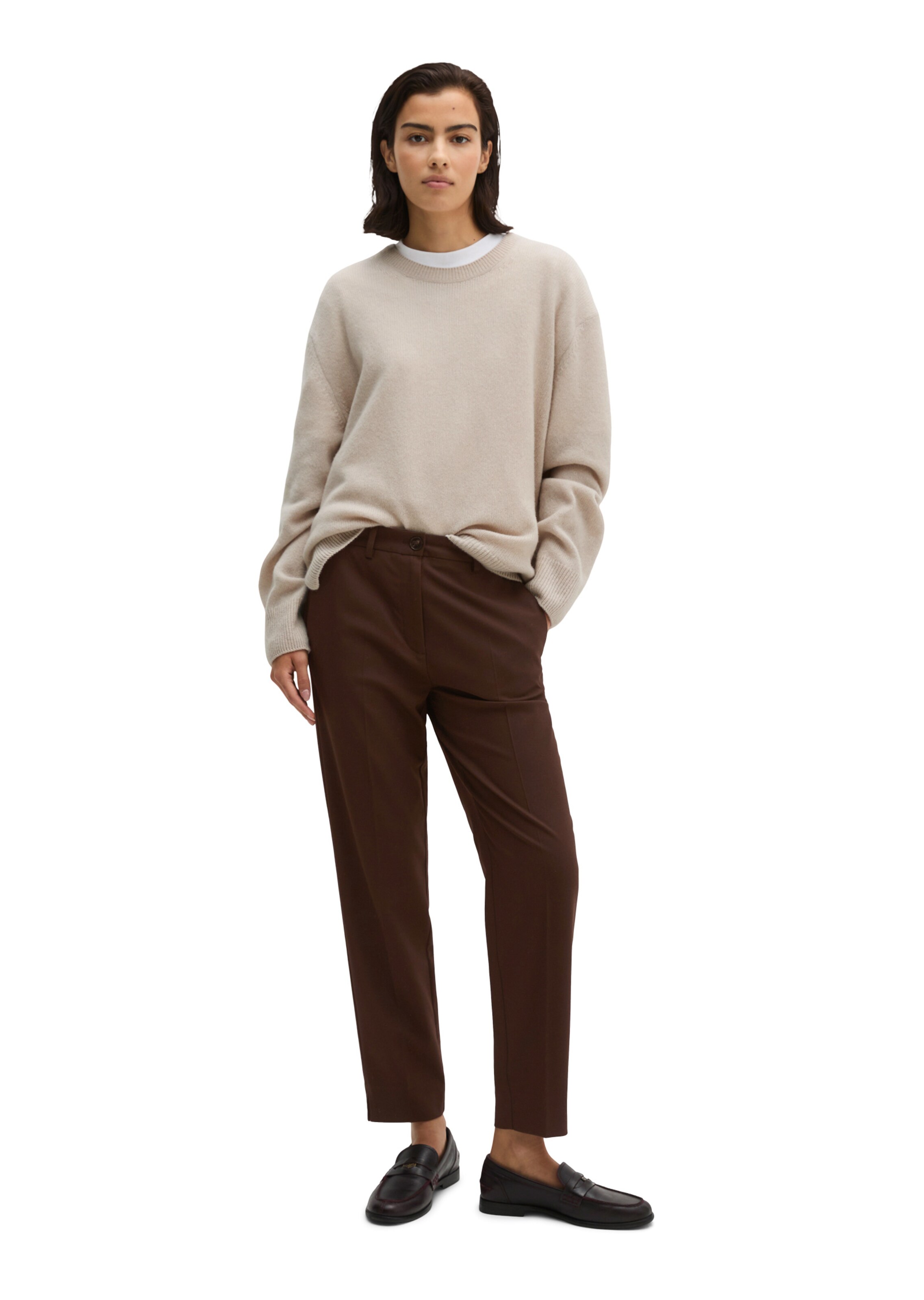 Marc O'Polo Slimfit Pantalon 'Malin' in Bruin
