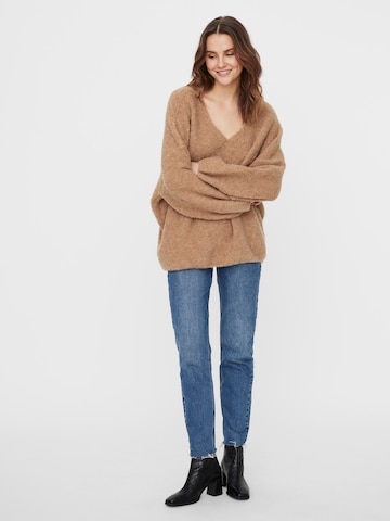 VERO MODA Pullover 'Bonny' in Braun