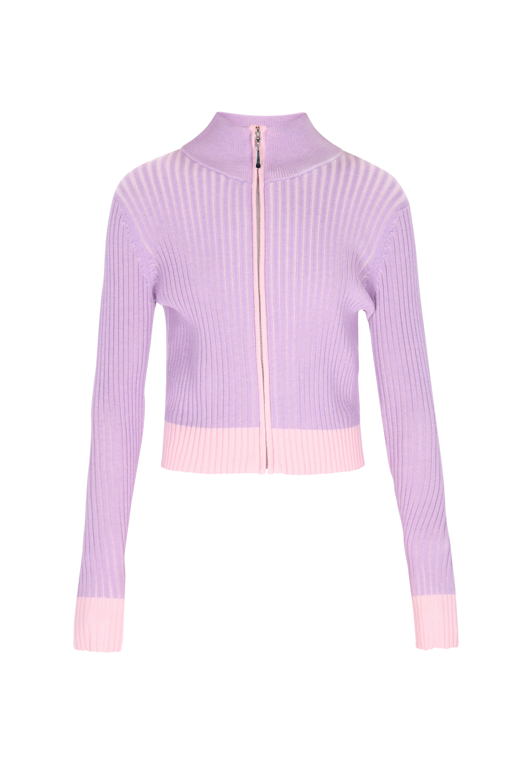 MYMO Gebreid vest 'Young Fashion' in Lila: voorkant