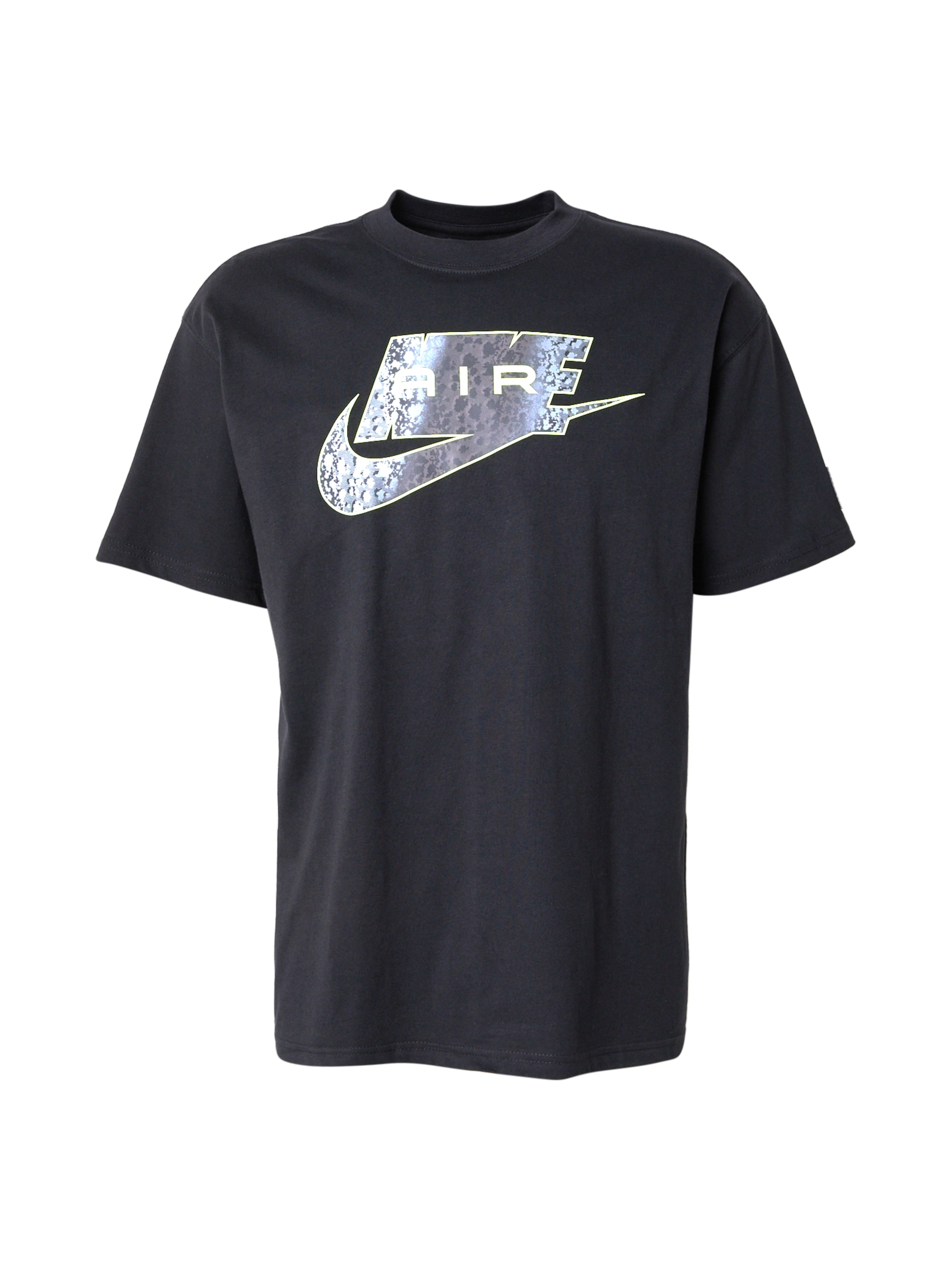 Nike Sportswear Koszulka 'AIR' w rozmiarze XS w kolorze srebrno-szary / jasnozielony / czarnym, Podgląd produktu