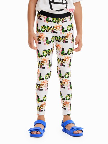 Desigual Skinny Leggings 'Garden' i hvid: forside