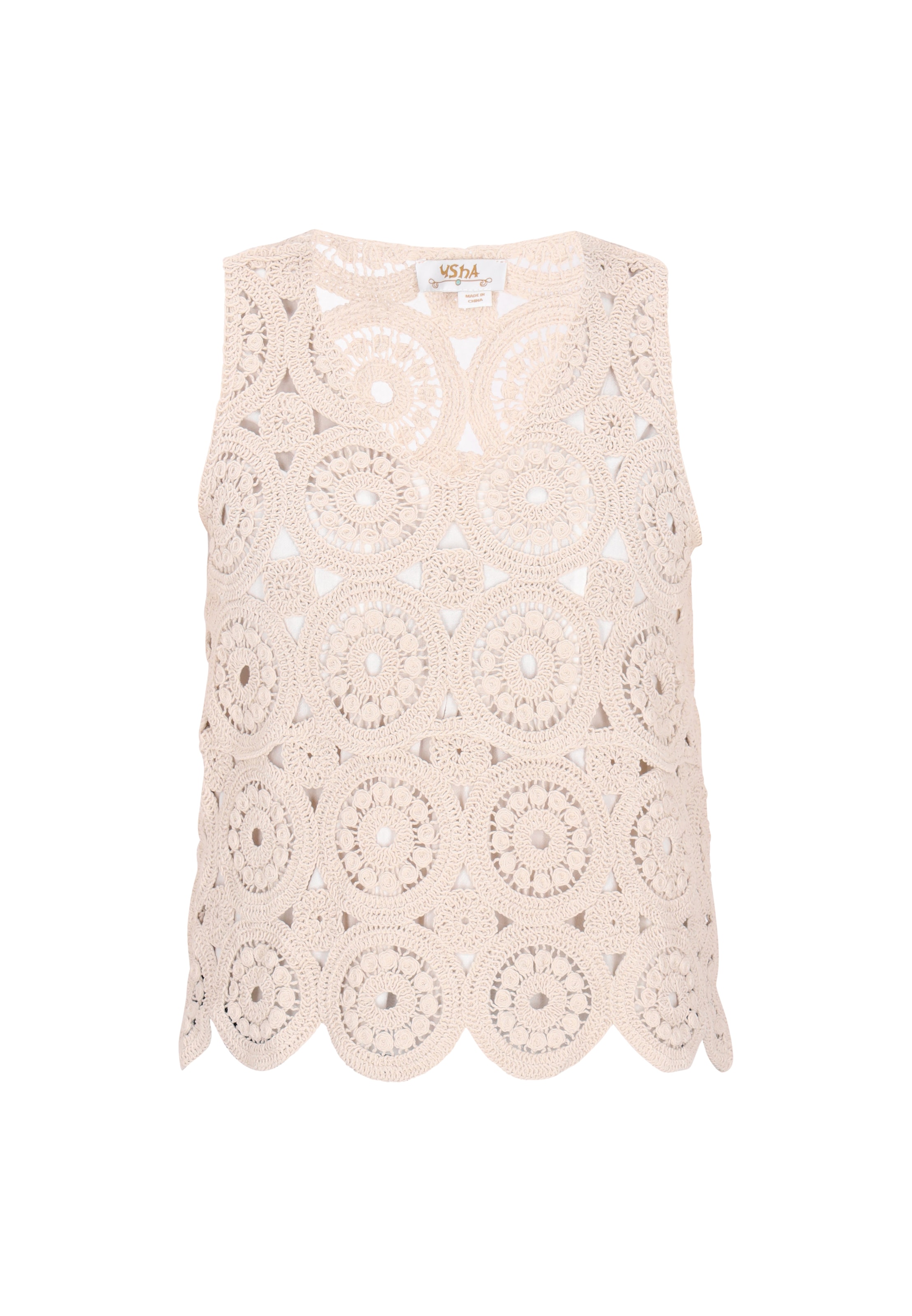 usha FESTIVAL Kampsun 'Fashion Look', värv beež: eest vaates