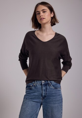 Street One Studio V-Neck Pullover in Braun: Vorderseite