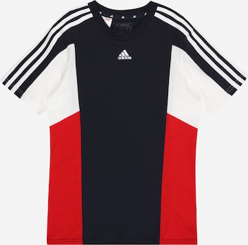 ADIDAS SPORTSWEAR Performance Shirt 'Colorblock 3-Stripes  Fit' in Black: front