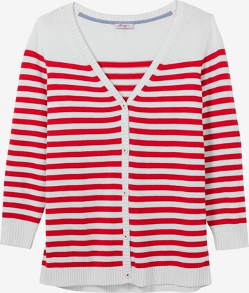 SHEEGO Knit Cardigan in Red: front