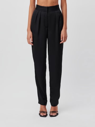 LeGer by Lena Gercke Regular Pleat-Front Pants 'Susanne Tall' in Black: front