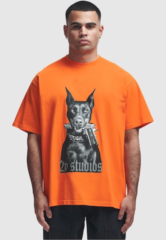 2Y Studios Shirt 'Doberman' in Oranje: voorkant