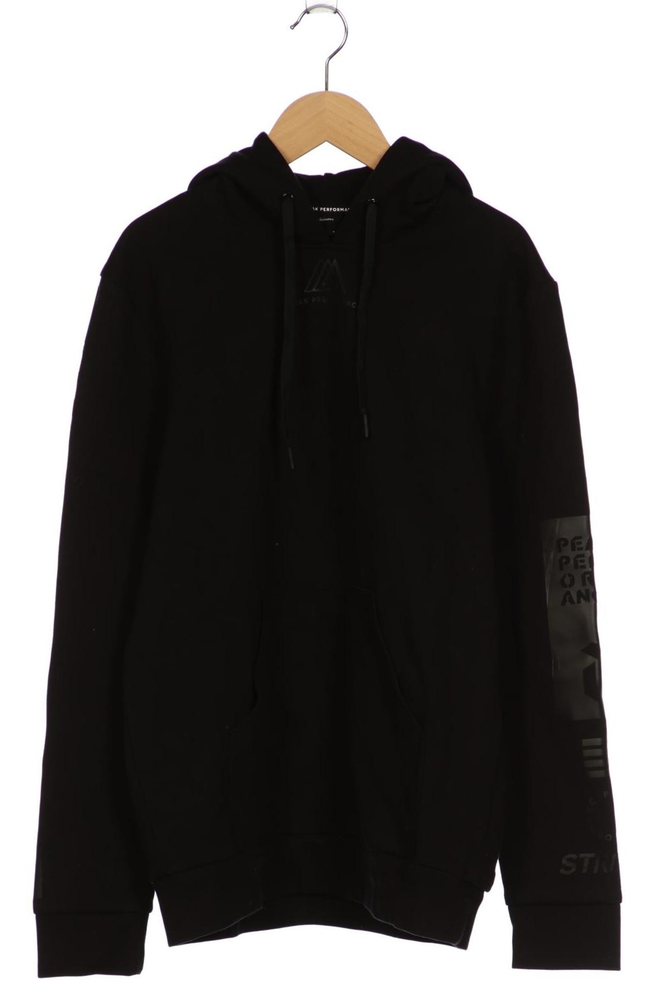 PEAK PERFORMANCE Sweatshirt & Zip-Up Hoodie in M in Black: front