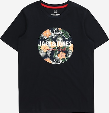 T-Shirt 'CHILL' Jack & Jones Junior en bleu : devant