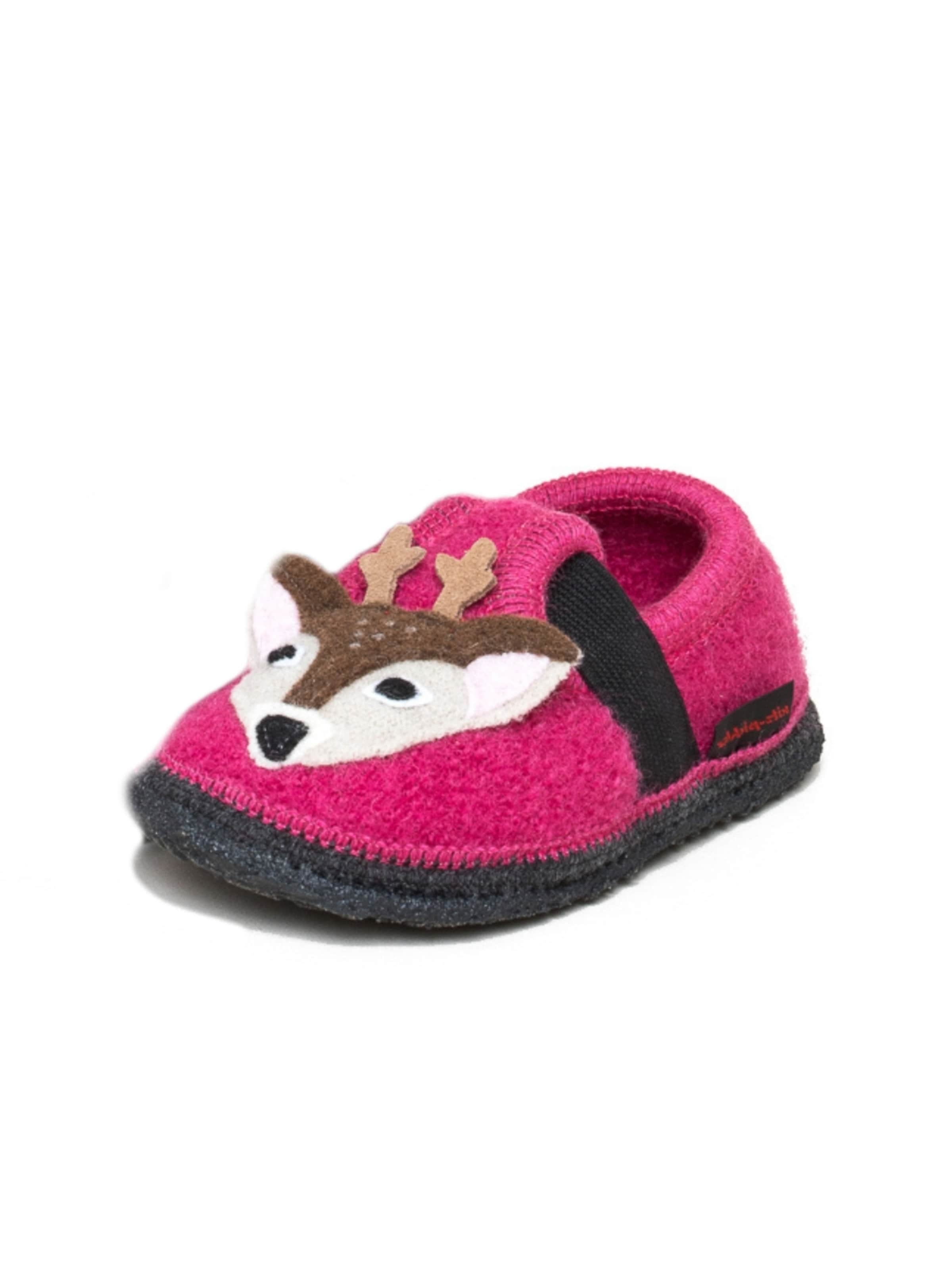 kitz-pichler Hausschuh 'Walkpantoffel Bobby Appl.  Reh'‌‌‌‌‌‌ in Pink: Vorderseite