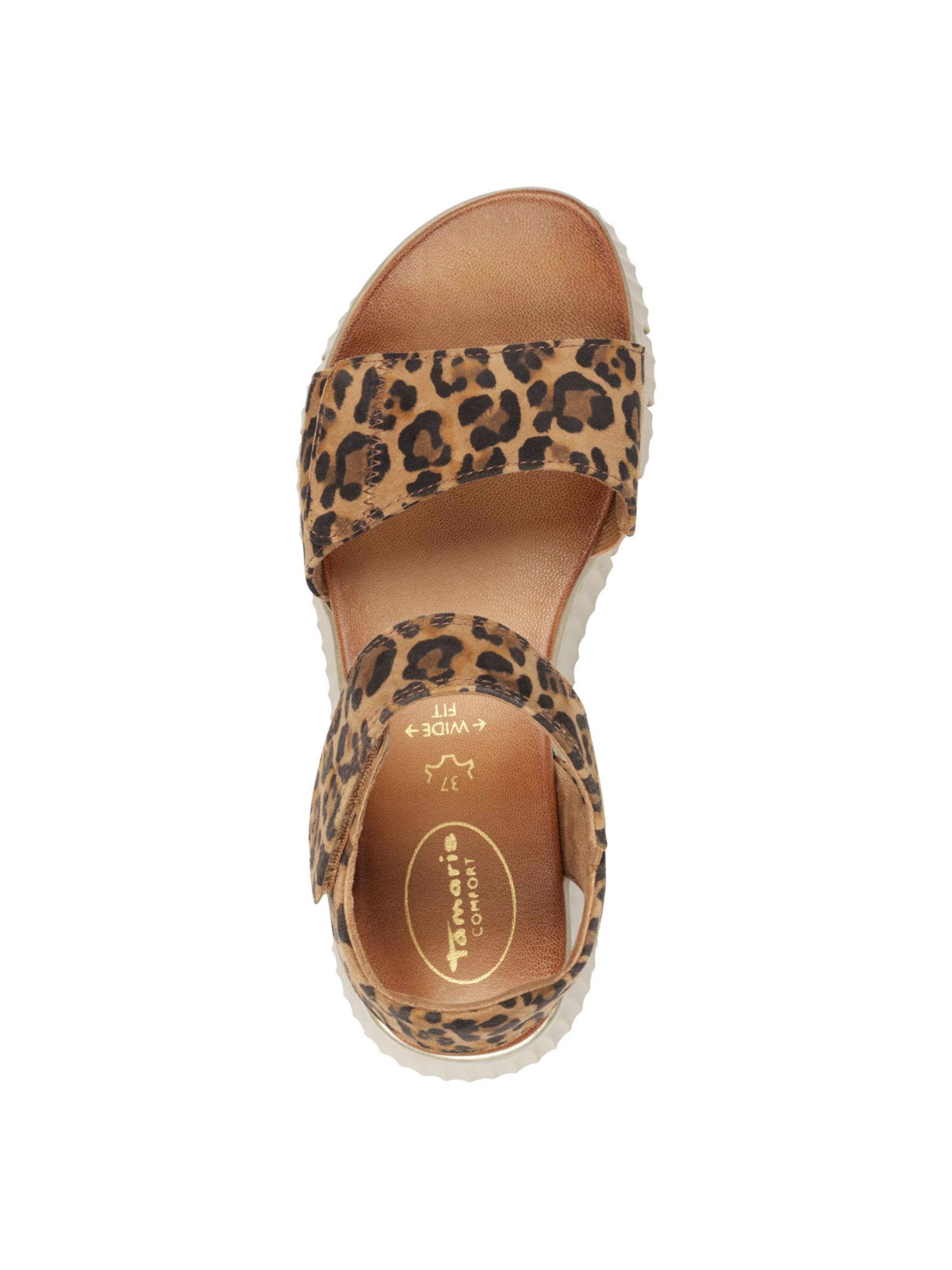 Tamaris Wide Fit Sandals in Beige