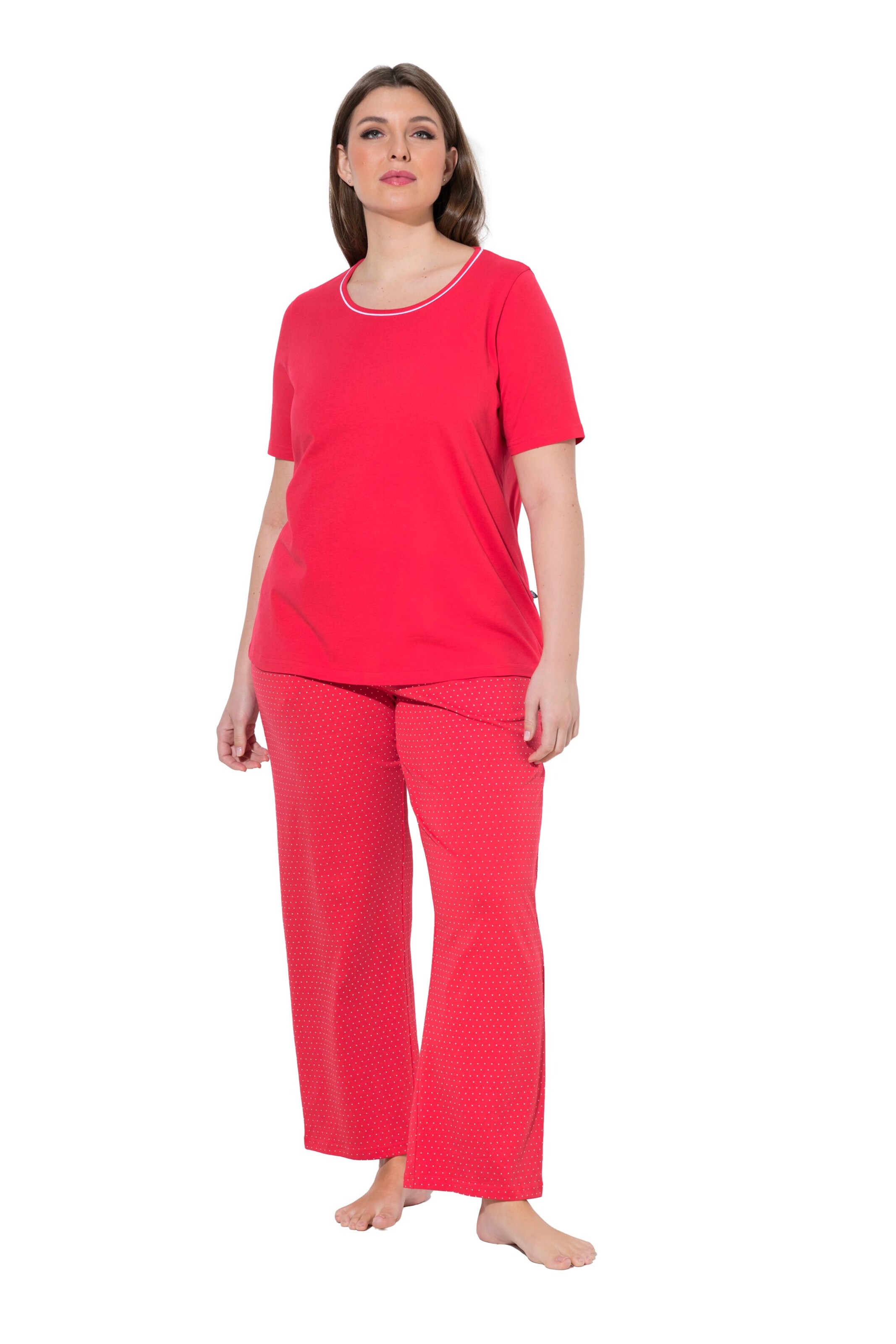 Ulla Popken Pyjamabroek in Roze: voorkant