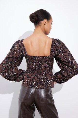 Envii Blouse 'Silver' in Brown