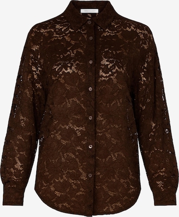 SASSYCLASSY Bluse in Braun: Vorderseite