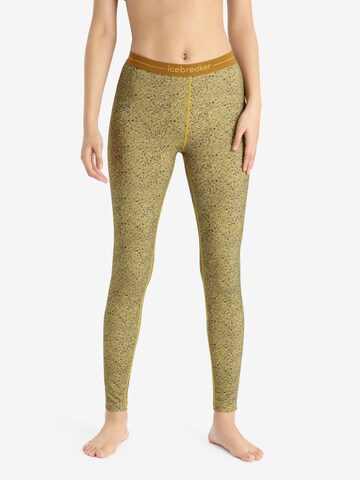 ICEBREAKER Skinny Workout Pants 'Oasis' in Yellow: front