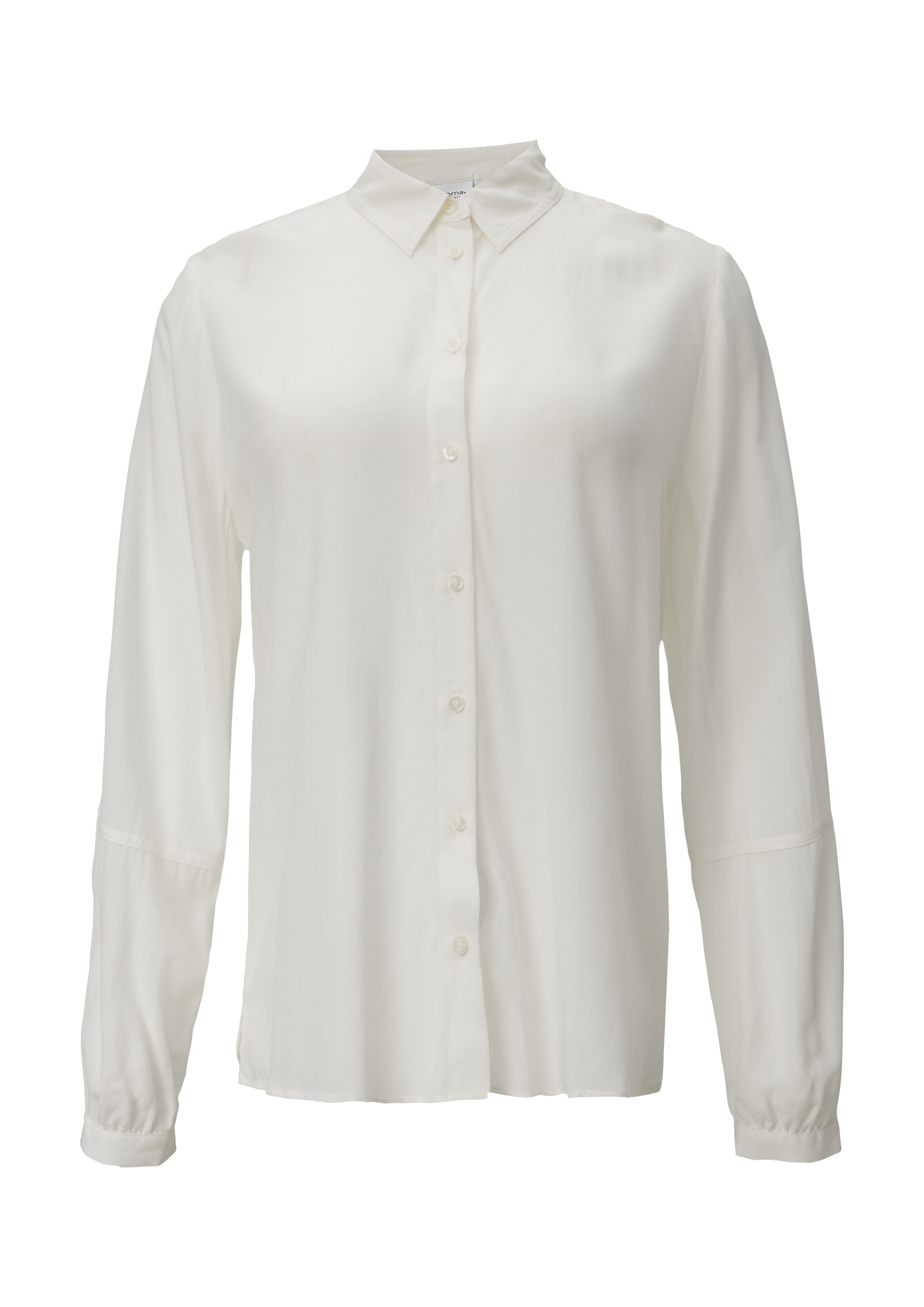 comma casual identity Blouse in Wit: voorkant