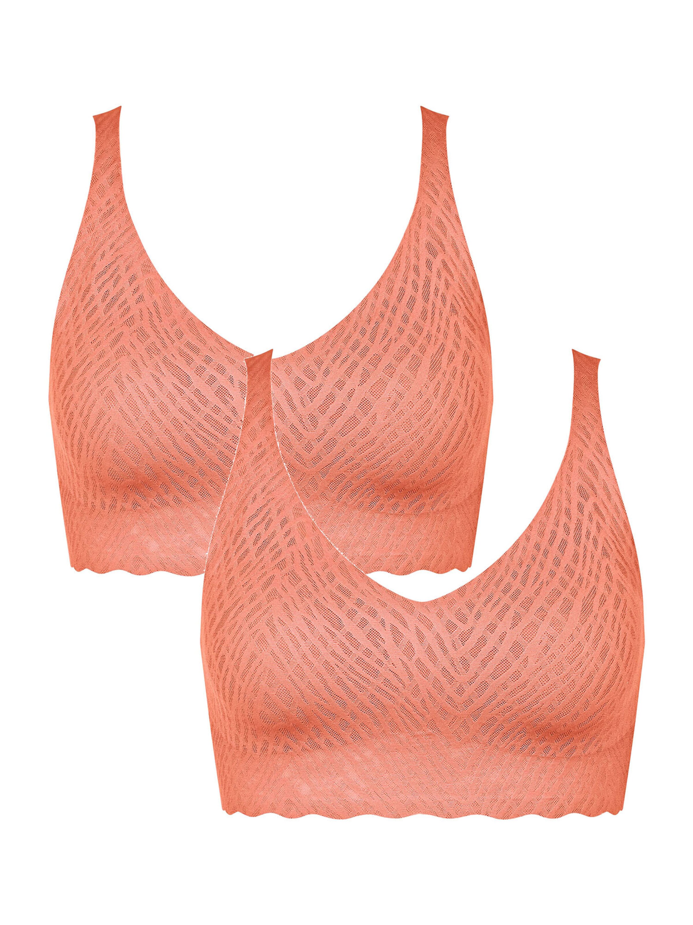 SLOGGI Bra ' ZERO Feel Bliss Bralette ' in Orange: front